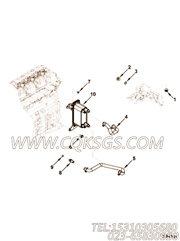 【机油冷却器】康明斯CUMMINS柴油机的3977359 机油冷却器