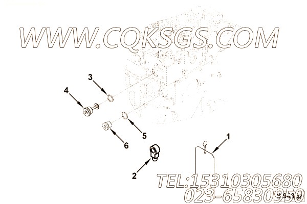 【Connector, Banjo】康明斯CUMMINS柴油机的3954954 Connector, Banjo