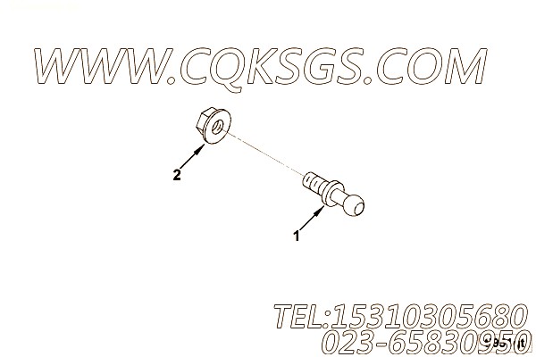 【油门杆枢轴销】康明斯CUMMINS柴油机的3357357 油门杆枢轴销