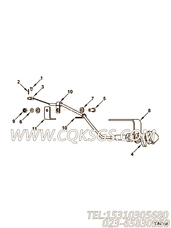 【油门控制支架】康明斯CUMMINS柴油机的4949019 油门控制支架