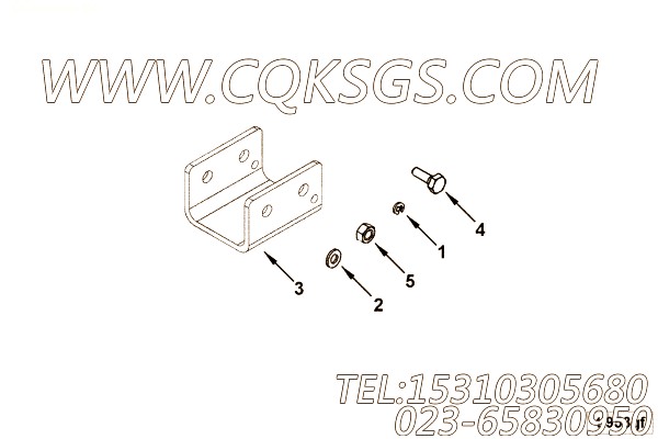 【引擎EQB225-10的断油电磁阀组】 康明斯六角锁紧螺母,参数及图片