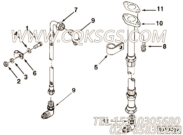用于进口N14柴油机涡轮增压器管路