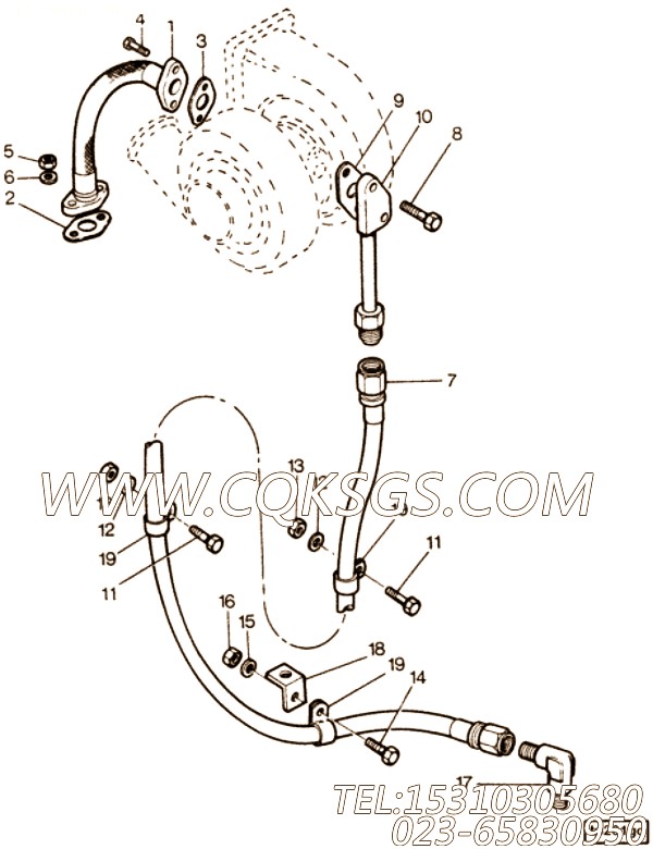 【涡轮增压器密封垫】康明斯CUMMINS柴油机的3755739 涡轮增压器密封垫