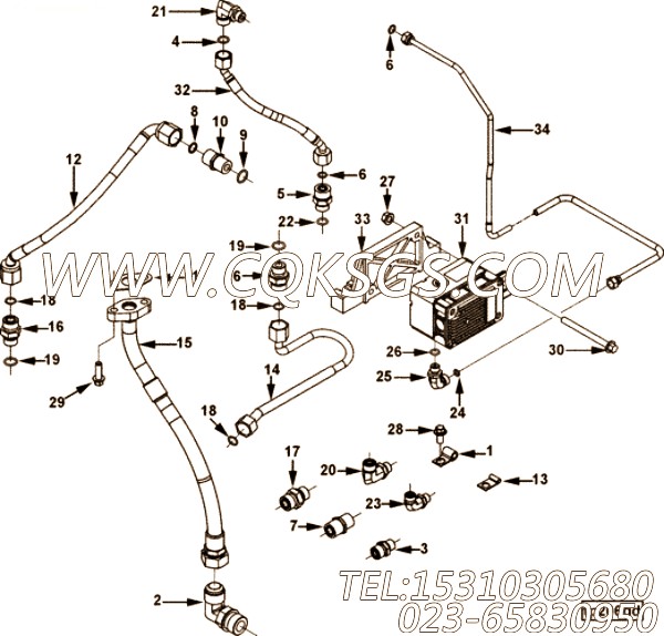 【空气控制阀支持】康明斯CUMMINS柴油机的4973555 空气控制阀支持