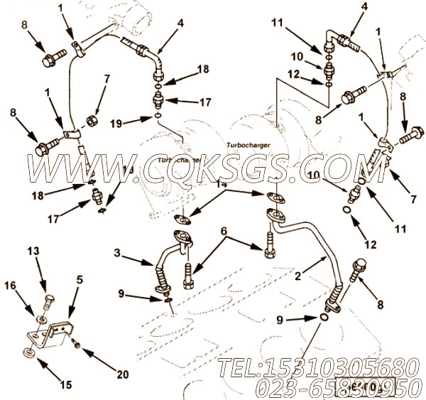 【阳性接头】康明斯CUMMINS柴油机的3332132 阳性接头