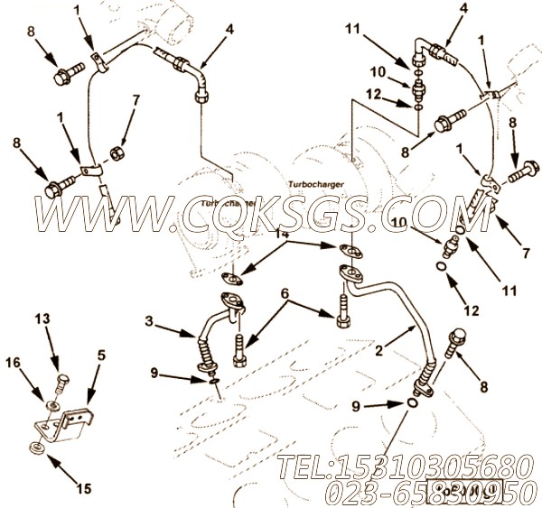 Tube, Turbo Oil Drain