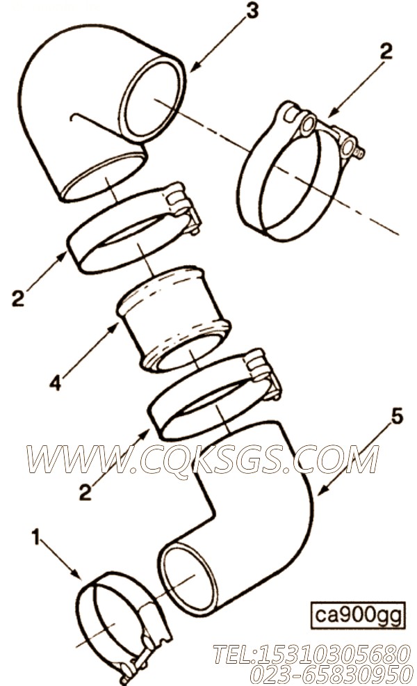 【空气管】康明斯CUMMINS柴油机的3915426 空气管
