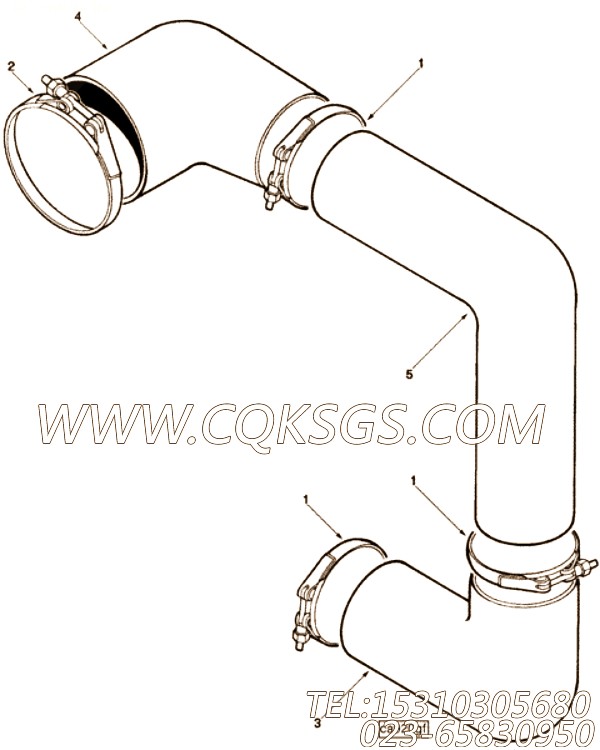 【进气口管】康明斯CUMMINS柴油机的3919559 进气口管