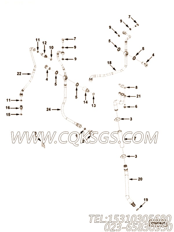 Tube, Tur Coolant Drain
