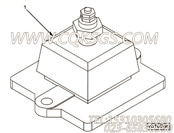【隔振器】康明斯CUMMINS柴油机的3413922 隔振器