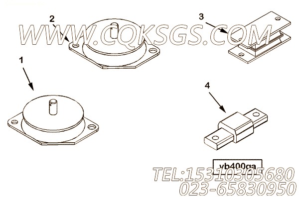 【隔振器】康明斯CUMMINS柴油机的3631227 隔振器