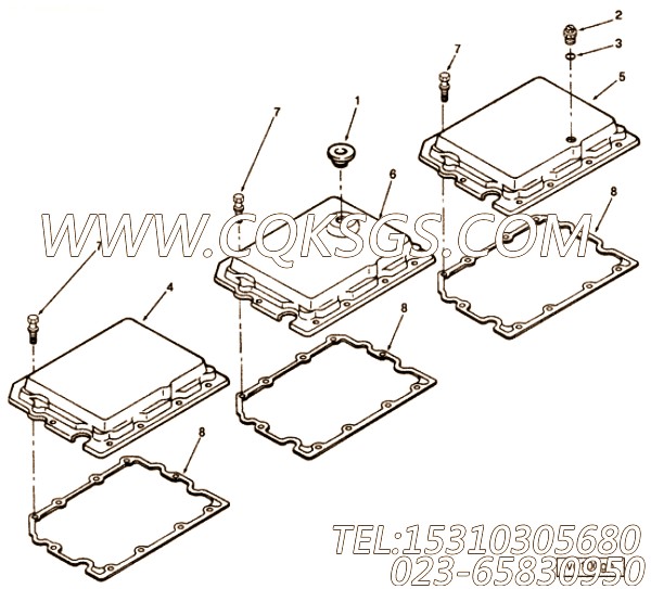 【摇臂杆盖】康明斯CUMMINS柴油机的3066253 摇臂杆盖