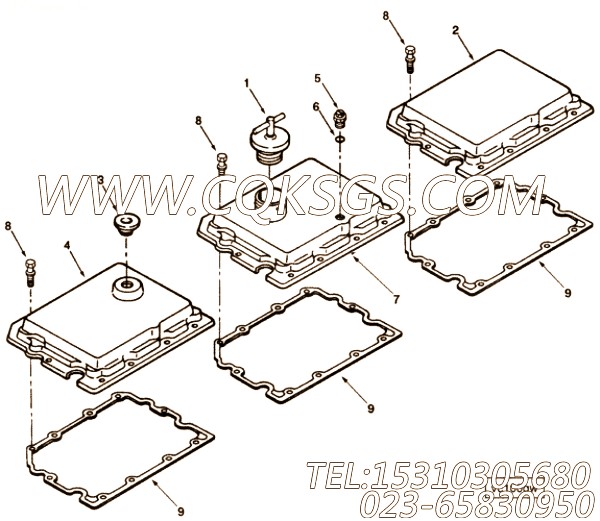【摇臂杆盖】康明斯CUMMINS柴油机的3066309 摇臂杆盖