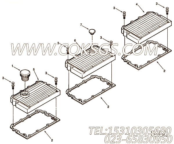 【摇臂杆盖】康明斯CUMMINS柴油机的3078350 摇臂杆盖