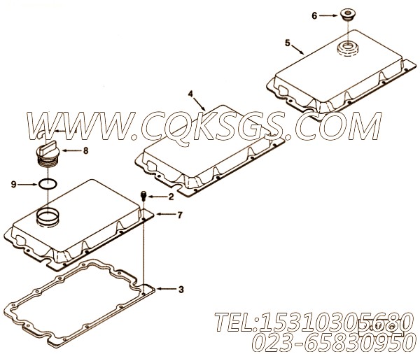【摇臂杆盖】康明斯CUMMINS柴油机的3075022 摇臂杆盖