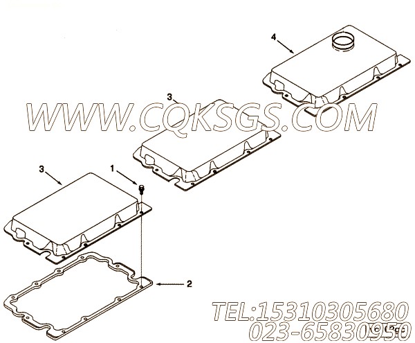 【摇臂杆盖】康明斯CUMMINS柴油机的3411417 摇臂杆盖