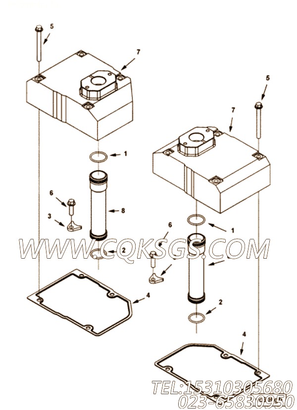 【火花塞转接筒】康明斯CUMMINS柴油机的4067145 火花塞转接筒