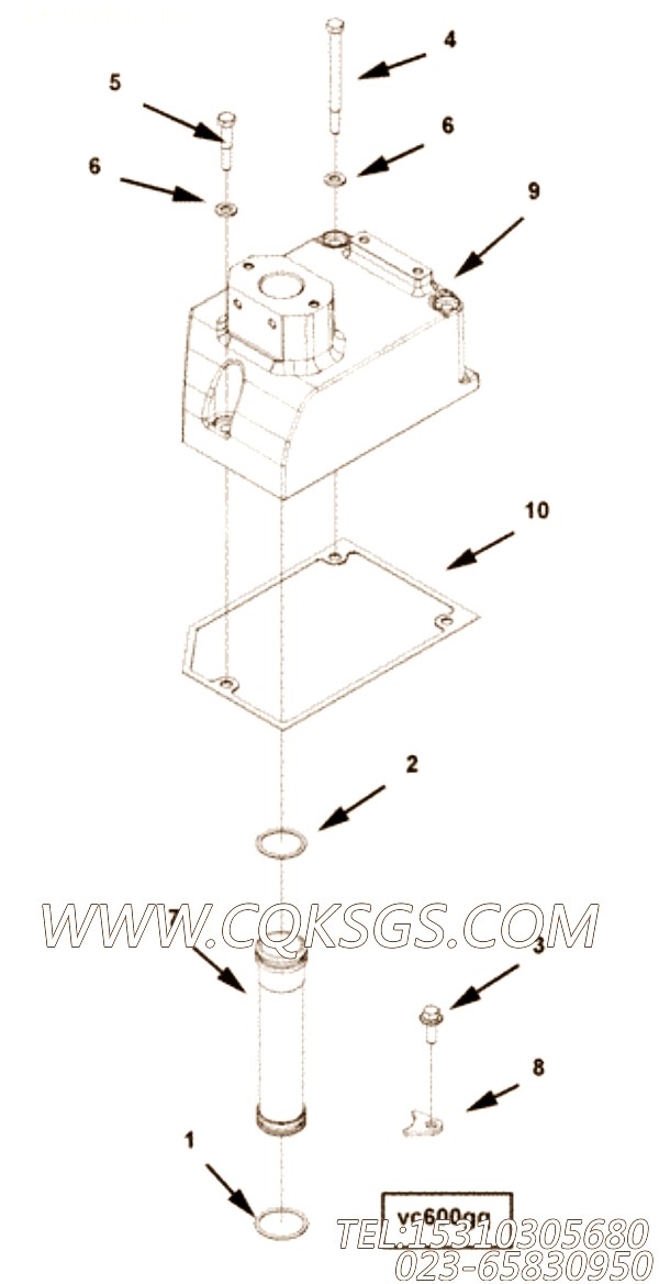 【火花塞转接筒】康明斯CUMMINS柴油机的3642336 火花塞转接筒