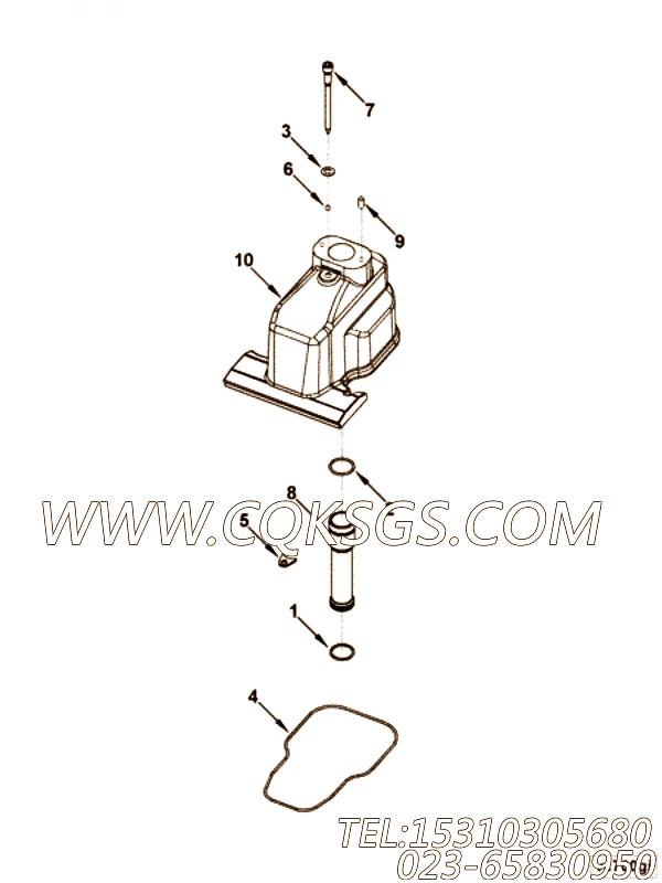 【火花塞转接筒】康明斯CUMMINS柴油机的4014946 火花塞转接筒