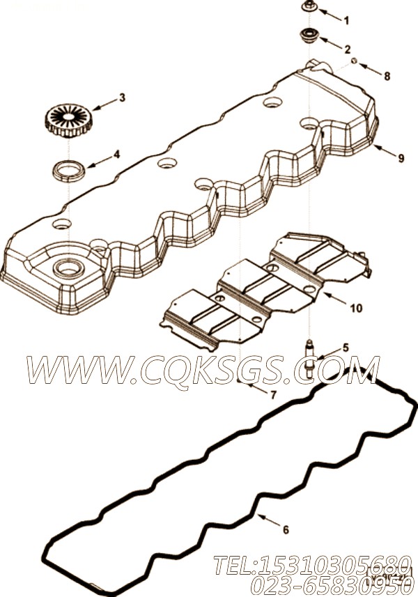 【阀盖】康明斯CUMMINS柴油机的4899864 阀盖