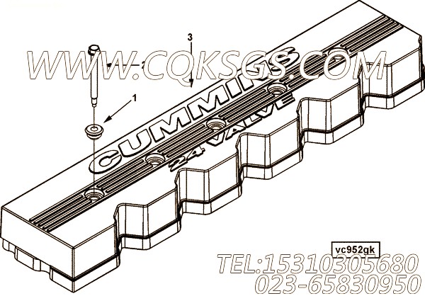 【阀盖】康明斯CUMMINS柴油机的3991608 阀盖