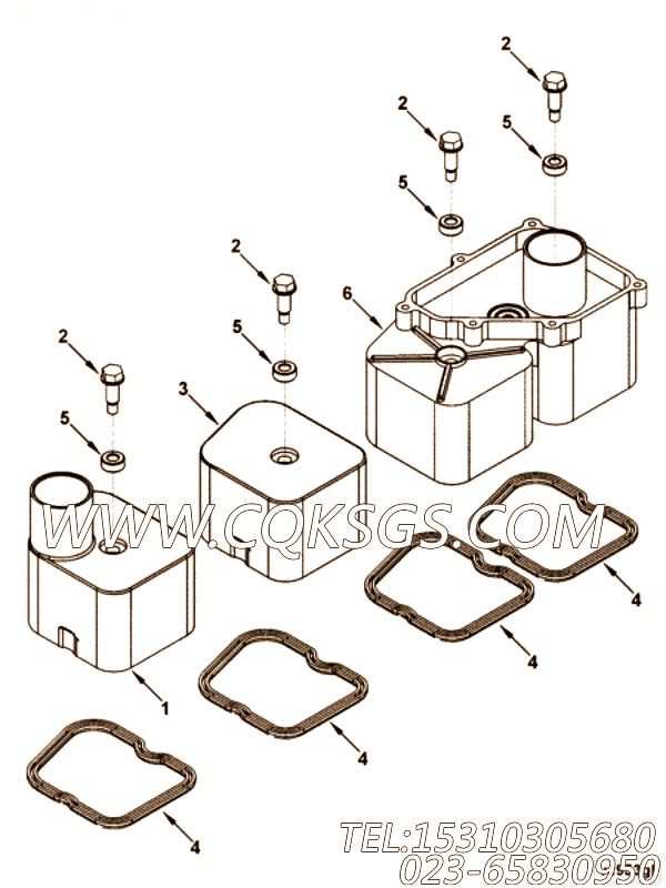 【阀盖】康明斯CUMMINS柴油机的4893037 阀盖