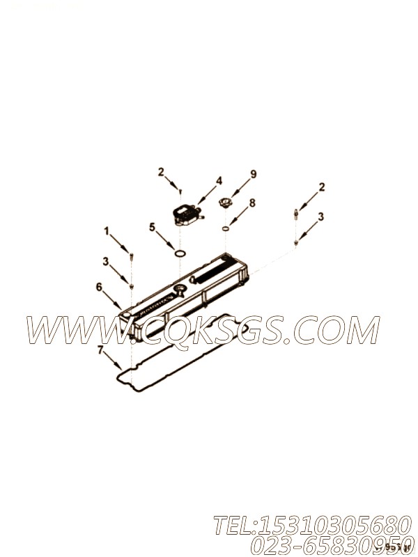 【阀盖】康明斯CUMMINS柴油机的3969813 阀盖