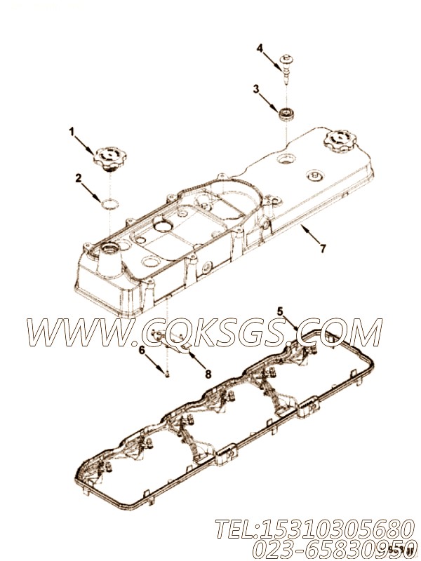 【阀盖】康明斯CUMMINS柴油机的2891520 阀盖
