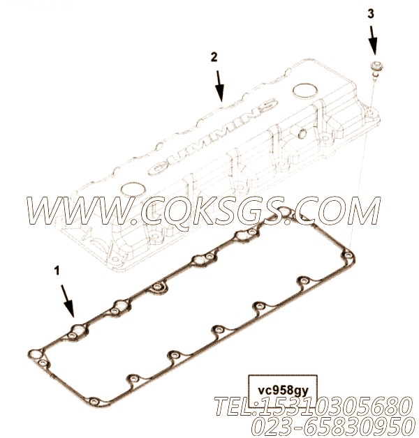 【阀盖】康明斯CUMMINS柴油机的2870007 阀盖