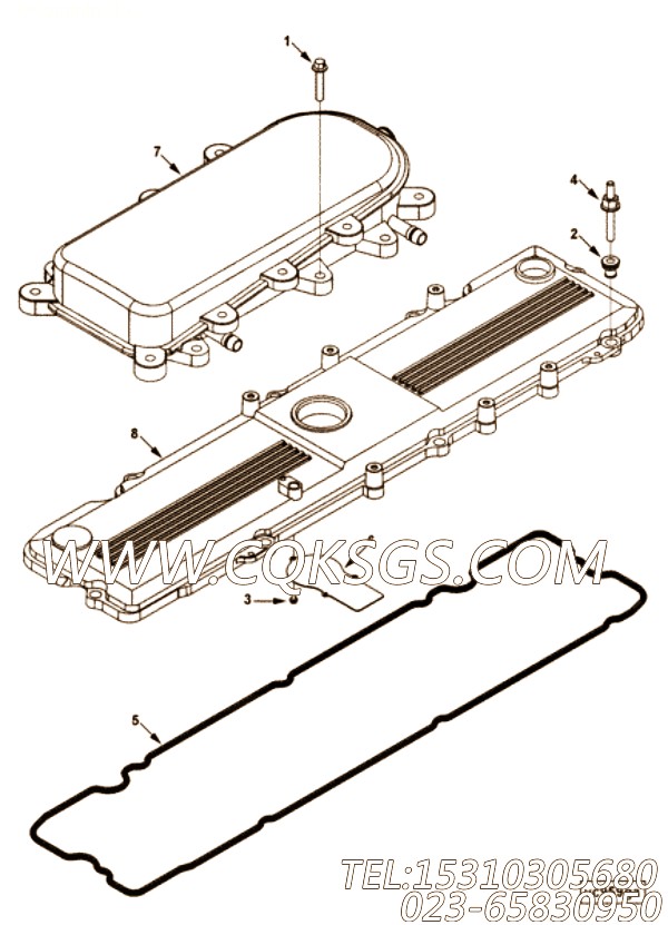 【阀盖】康明斯CUMMINS柴油机的5263823 阀盖