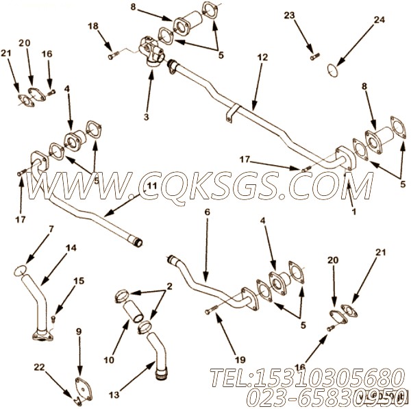 【六角头螺栓】康明斯CUMMINS柴油机的3094510 六角头螺栓
