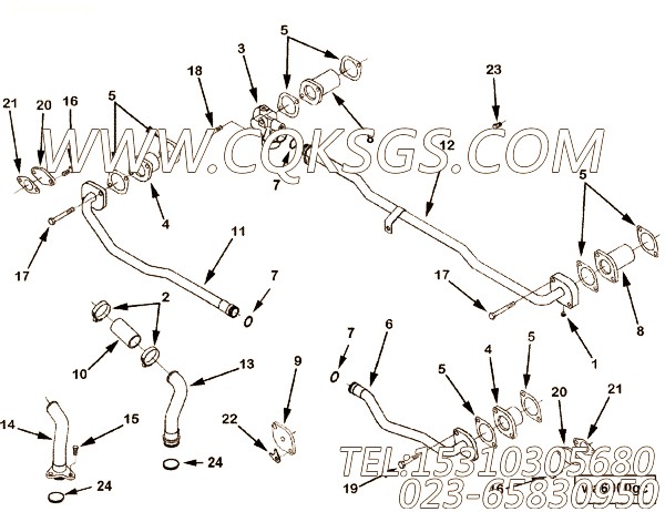 【夹板】康明斯CUMMINS柴油机的3094005 夹板