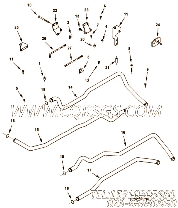 【连接支架】康明斯CUMMINS柴油机的4080251 连接支架