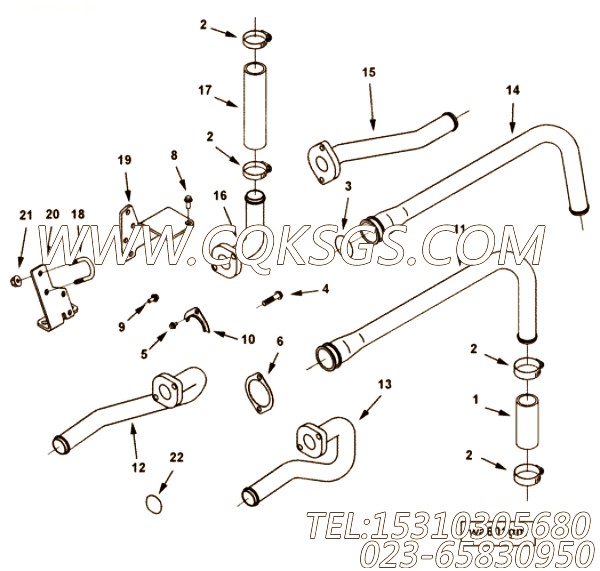 【连接支架】康明斯CUMMINS柴油机的4007588 连接支架