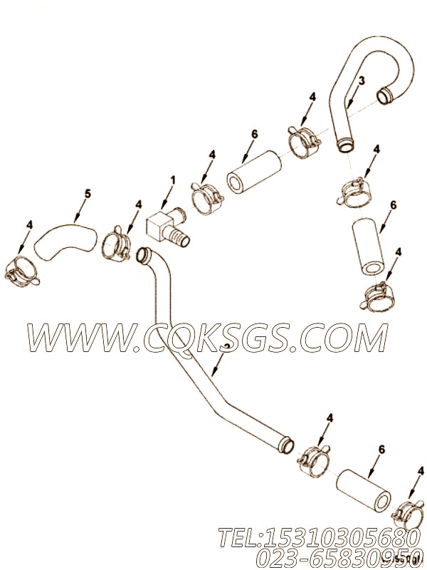 【后冷器管】康明斯CUMMINS柴油机的3283819 后冷器管