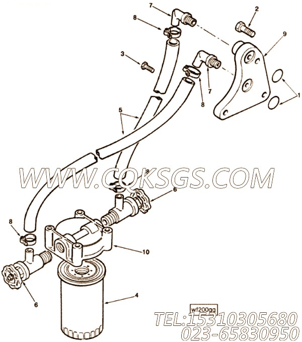 【滤清器座连接件】康明斯CUMMINS柴油机的3251321 滤清器座连接件