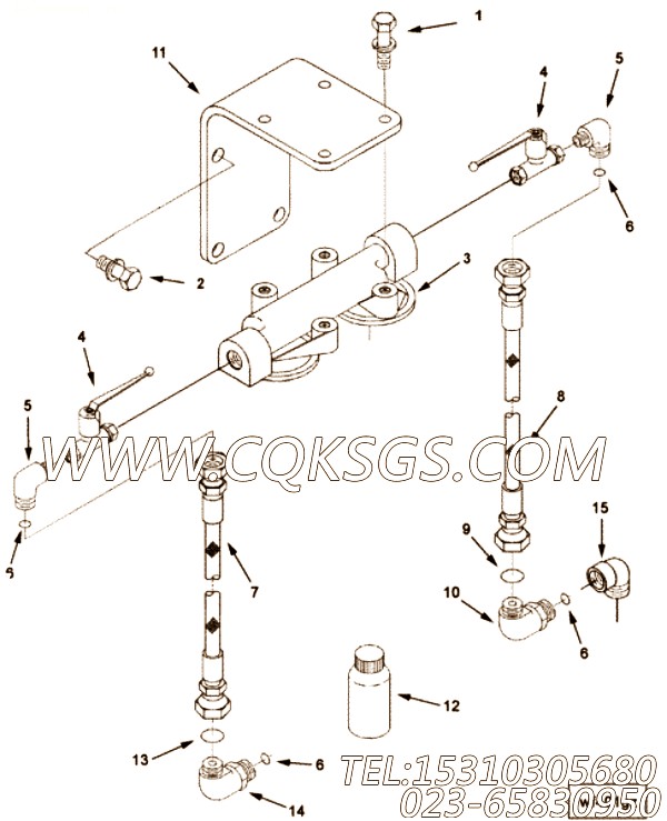 【弯头】康明斯CUMMINS柴油机的S 923 弯头