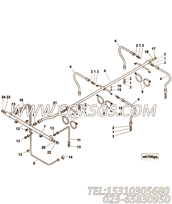 【柔性软管】康明斯CUMMINS柴油机的4011569 柔性软管