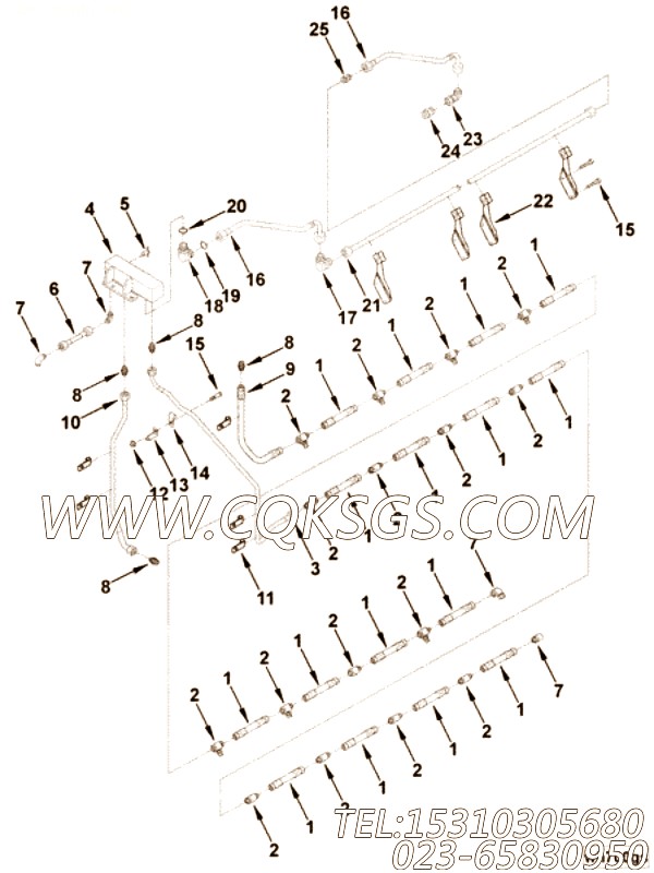 【出水口连接】康明斯CUMMINS柴油机的4013748 出水口连接