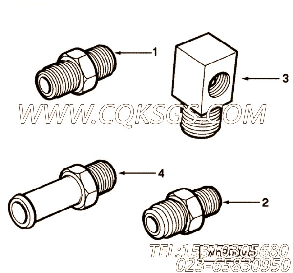 【阳性接头】康明斯CUMMINS柴油机的3281296 阳性接头