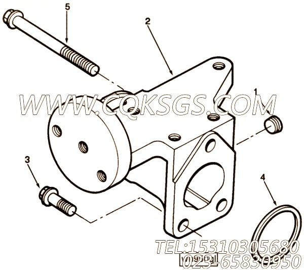 【进水连接】康明斯CUMMINS柴油机的3282193 进水连接