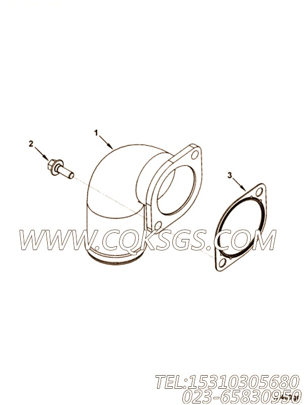 【进水连接】康明斯CUMMINS柴油机的2866779 进水连接