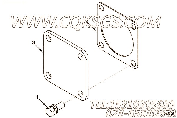 【盖板】康明斯CUMMINS柴油机的4913286 盖板