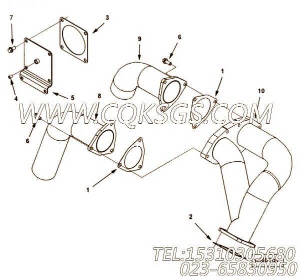 【Tube, Water Transfer】康明斯CUMMINS柴油机的4097773 Tube, Water Transfer