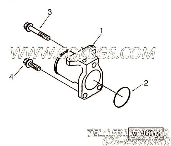 【进水连接】康明斯CUMMINS柴油机的3278440 进水连接