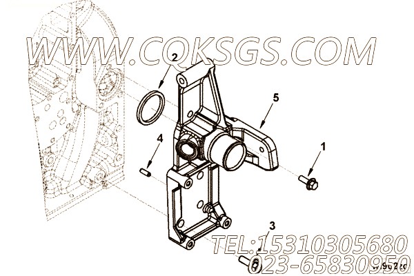 【进水连接】康明斯CUMMINS柴油机的5256642 进水连接