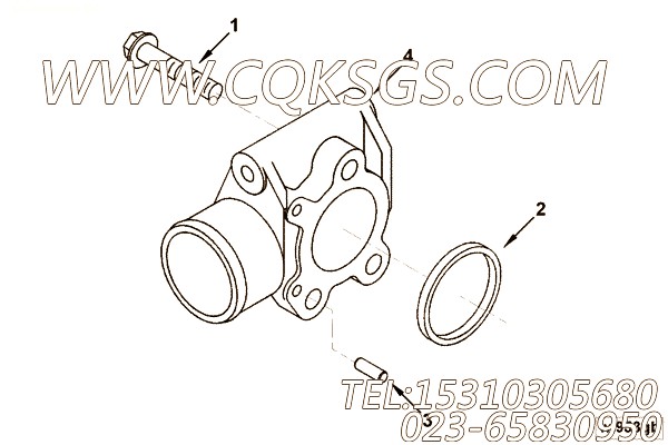 【进水连接】康明斯CUMMINS柴油机的2831181 进水连接
