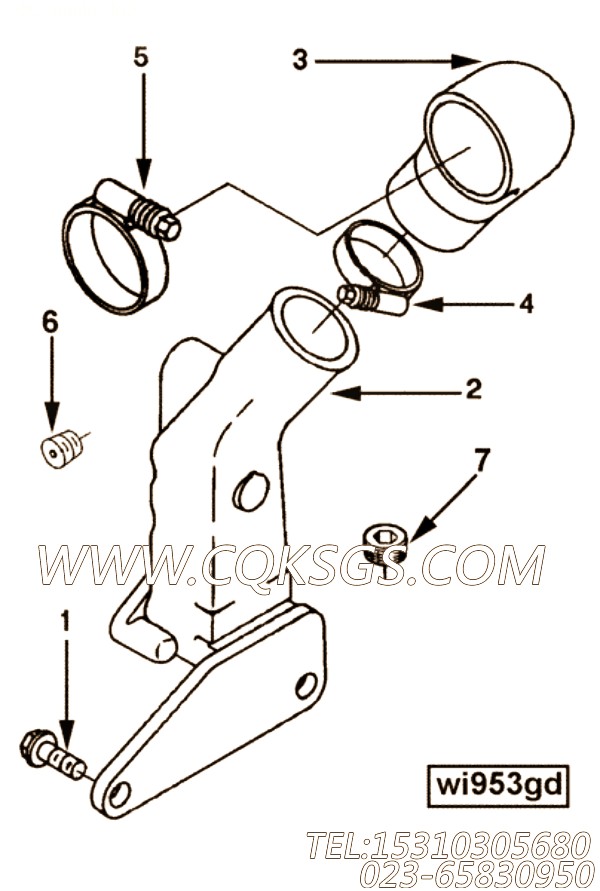 【连接水利科】康明斯CUMMINS柴油机的3918484 连接水利科