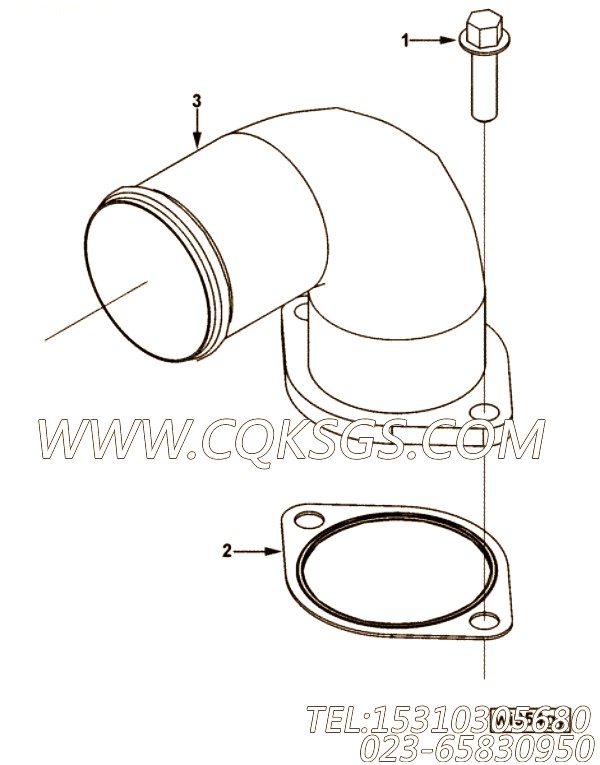 【进水连接】康明斯CUMMINS柴油机的4936752 进水连接