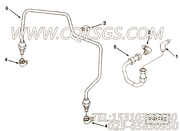 【CPR水出口管】康明斯CUMMINS柴油机的3600782 CPR水出口管